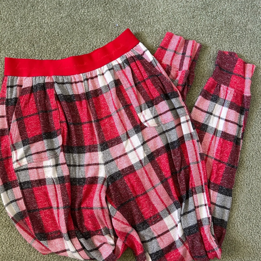 PINK Red Plaid Lounge Pants/Pjs